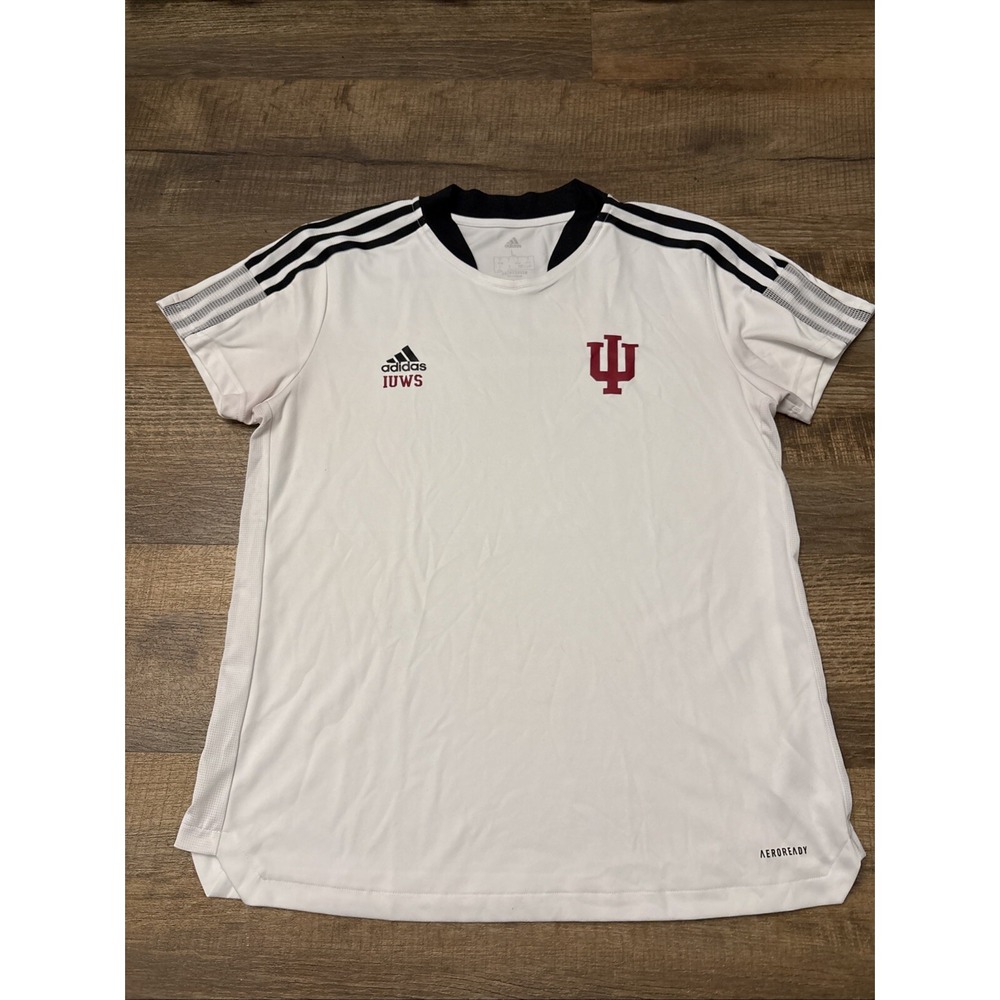 ADIDAS x INDIANA HOOSIERS Women's IU University Soccer Jersey Size Large White